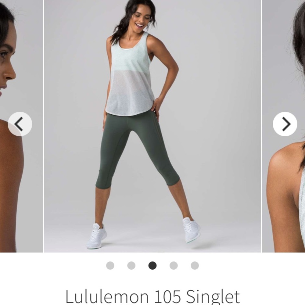 Lululemon 105 Mesh Singlet Ocean Mist Size 4